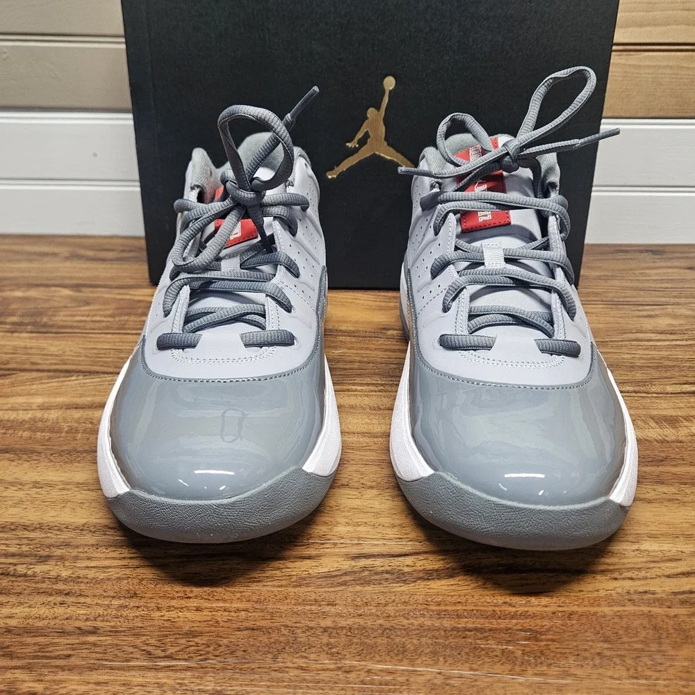 Jordan Max Aura 7 Shoes Wolf Grey and Varsity Red Mens Size 11